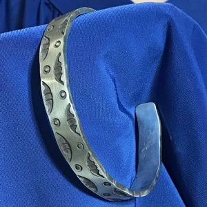 HAND STAMPED STERLING SOUTHWESTERN STYLE CUFF